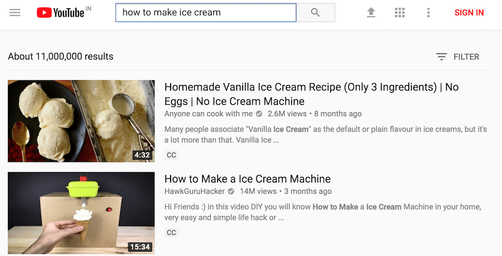YouTube research