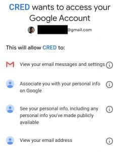 Email permissions for cred protect